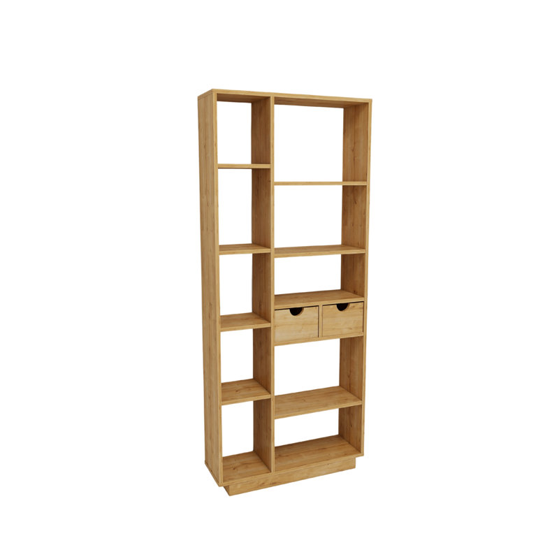 Bookcase With Drawers And Shelves Revna, Brown