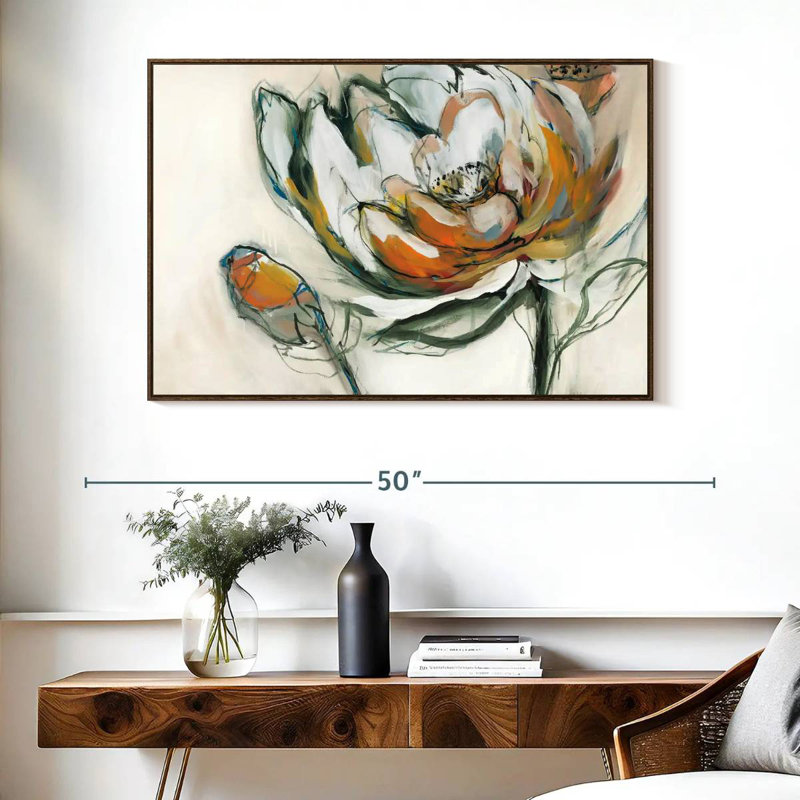 Bloomed, 40" X 27", Floating Frame Walnut