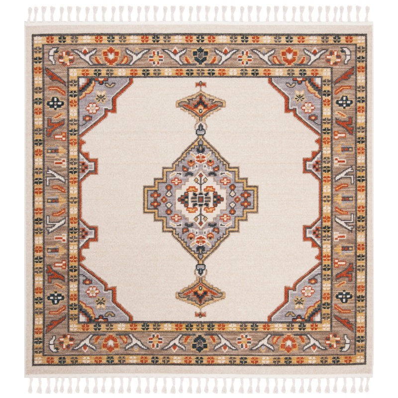 Darrow Performance Oriental Rug, Square 6'3"