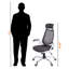 Chaise de bureau en maille à hauteur ajustable Arely, gris H 48,60 po x l 25,85 po x P 25,85 po