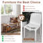 Banc de rangement de style champêtre en bois massif avec tablette ouverte