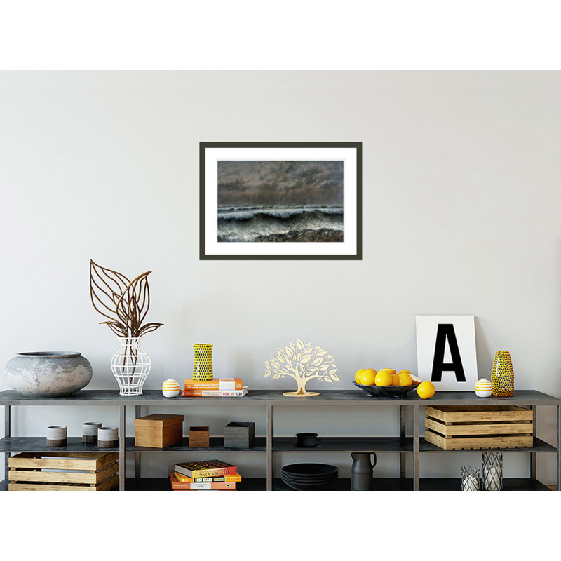 The WaveGustave Courbet, impression giclée encadrée, H 21,35 po x l 29,5 po