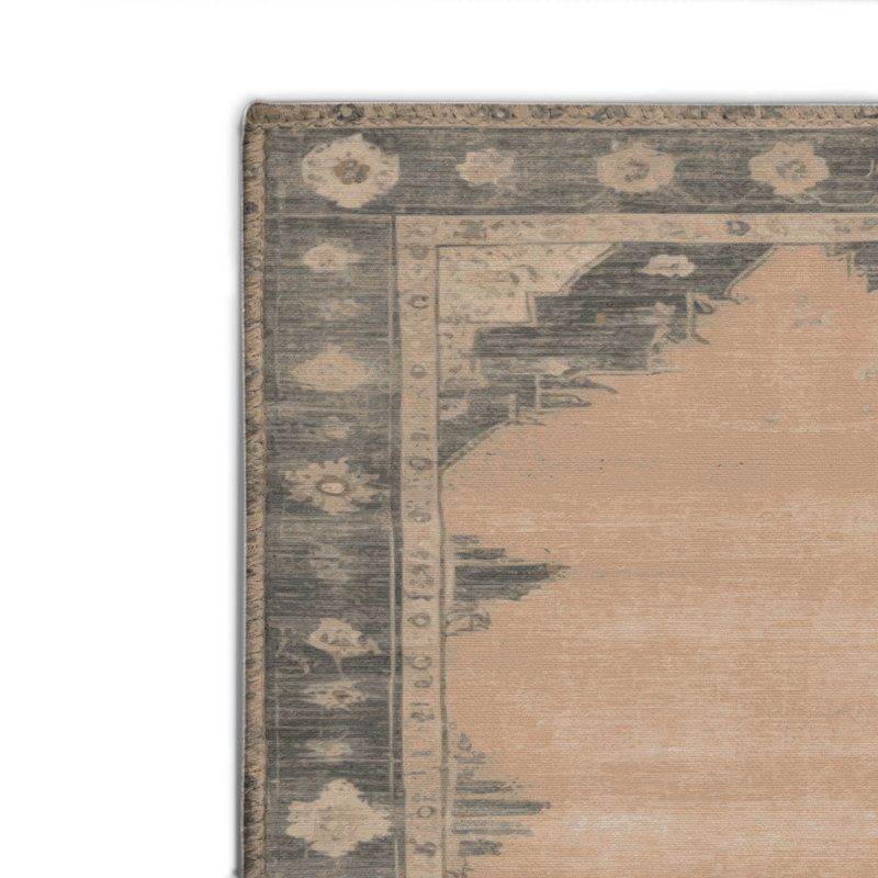 Tapis intérieur et extérieur brun Overdyed, Rectangulaire 2 pi x 3 pi