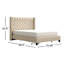 Lit tapissier capitonné standard à profil bas Kaster-560823568-560823570