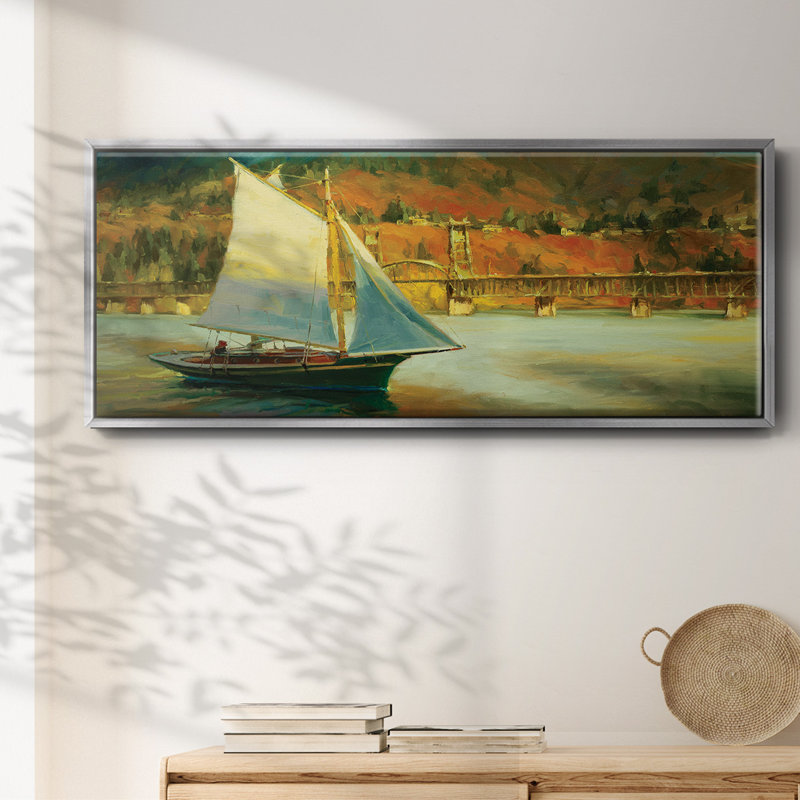 «Autumn Sail», reproduction sur toile, Argent, H 12 po x l 30 po x P 1,5 po