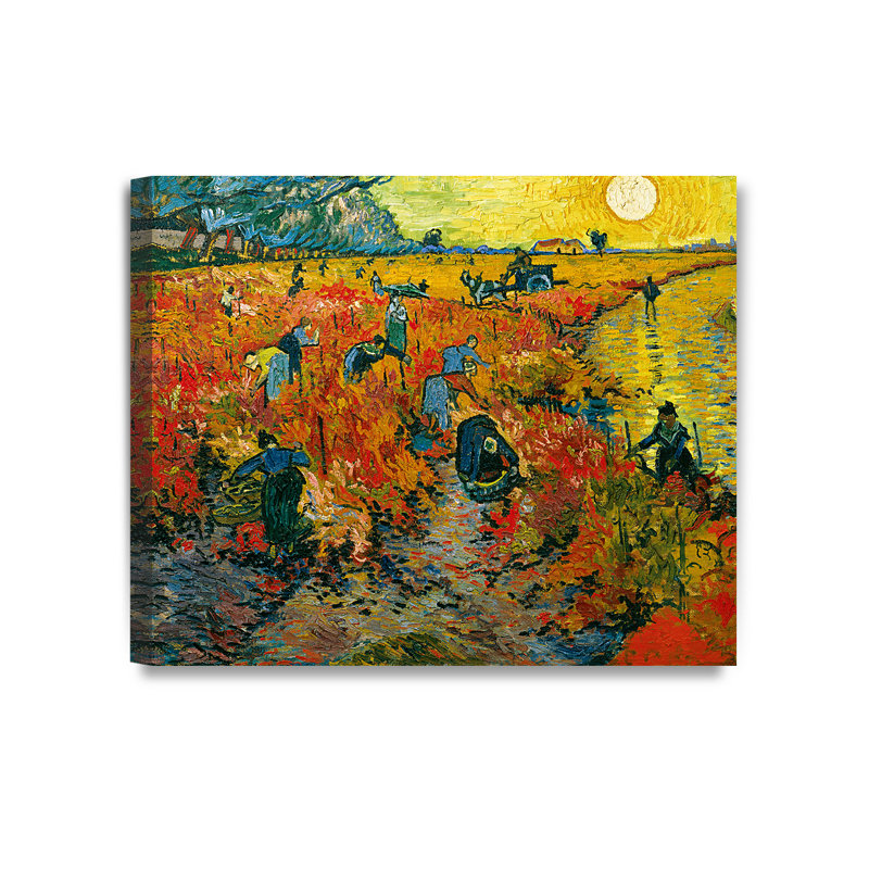 Reproduction d'art par Vincent Van Gogh, The Red Vineyard. Estampe numérique sur toile pour décoration intérieure
