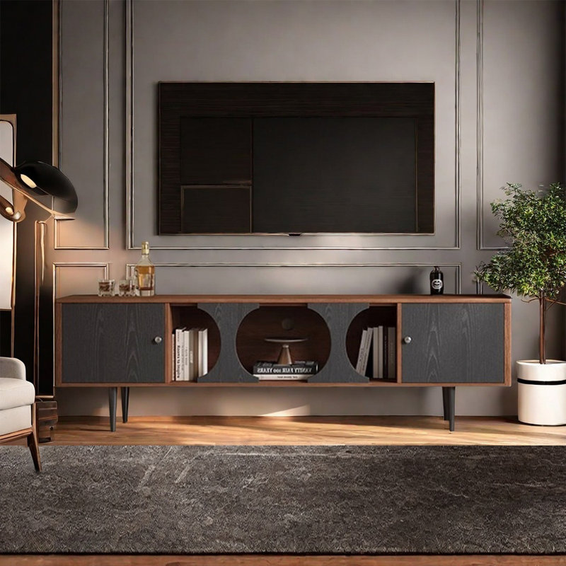 Meuble télé en bois massif French Style Design Sense, 70.86"