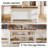 63-Inch Solid Wood Kitchen Island with Storage Shelves, Farmhouse Island Table Counter Height Bar Table for Kitchen, Dining Room-2051350104