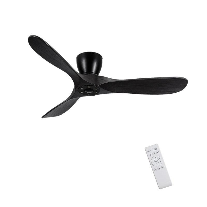 Ventilateur de plafond encastré de 42 pouces sans lumière, Black, Black