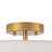 3-Light Mushroom-Shaped Fabric Semi-Flush Mount