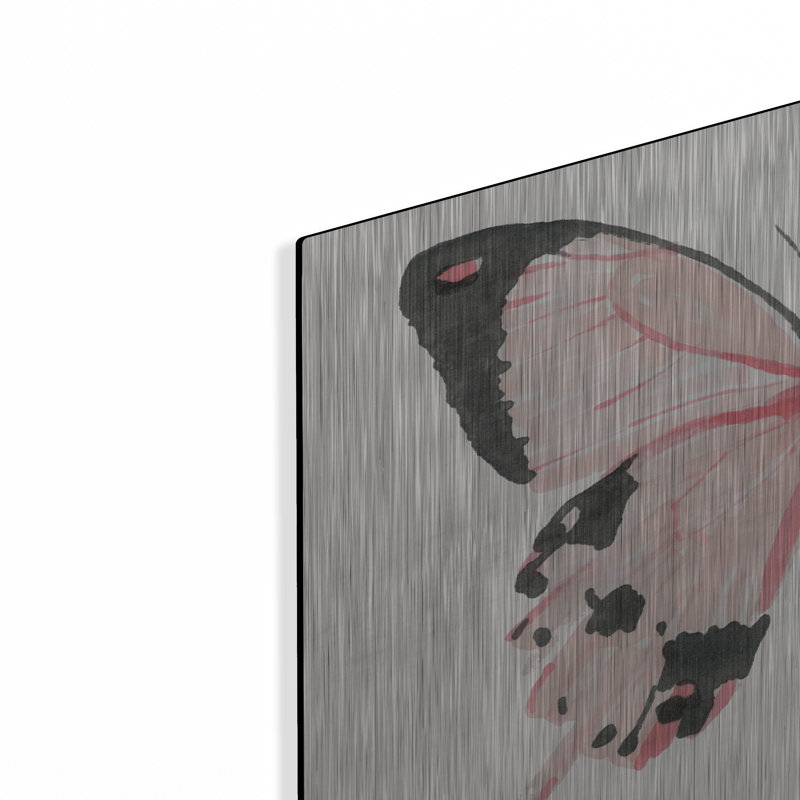 Gracie Oaks «Butterfly 1» par Stellar Design Studio, art mural en métal, 24 po x 16 po, H 16 po x l 24 po