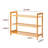 3-Tier Bamboo Shoe Rack Natural Wood Color 26.8 Inch
