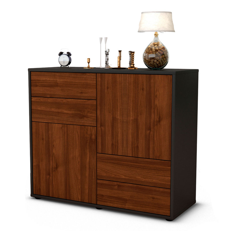 Raycliff 92cm Sideboard, Anthracite/Walnut