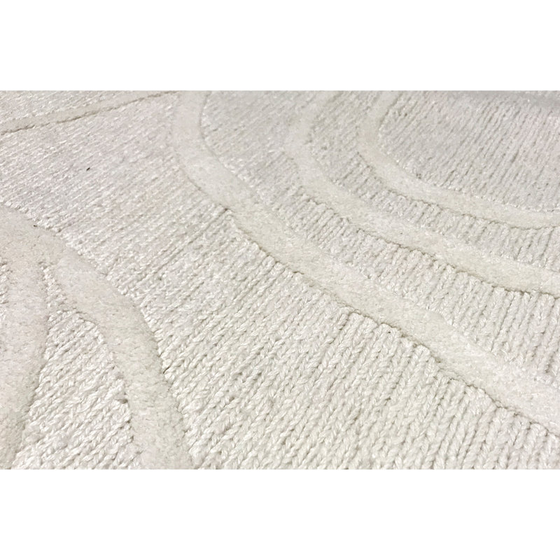 Himalayan Cotton Abstract Area Rug in Gray