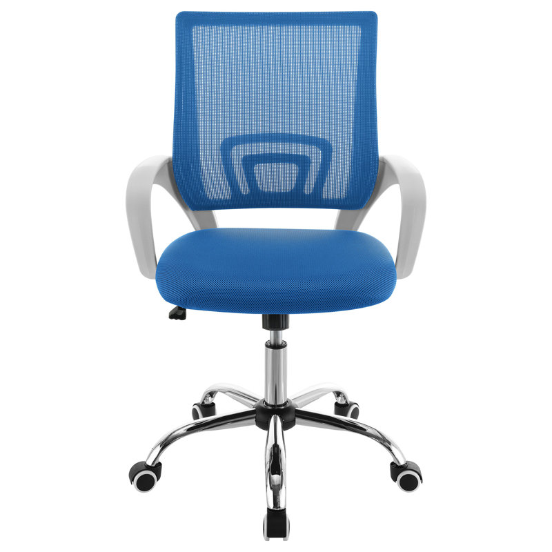 Chaise de bureau rembourrée et réglable pour bureau à domicile, Bleu