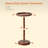 11.8″ Round Pedestal Side Table, Small End Table for Small Spaces, Modern Accent Table with Solid Wood (Brown)-126734056