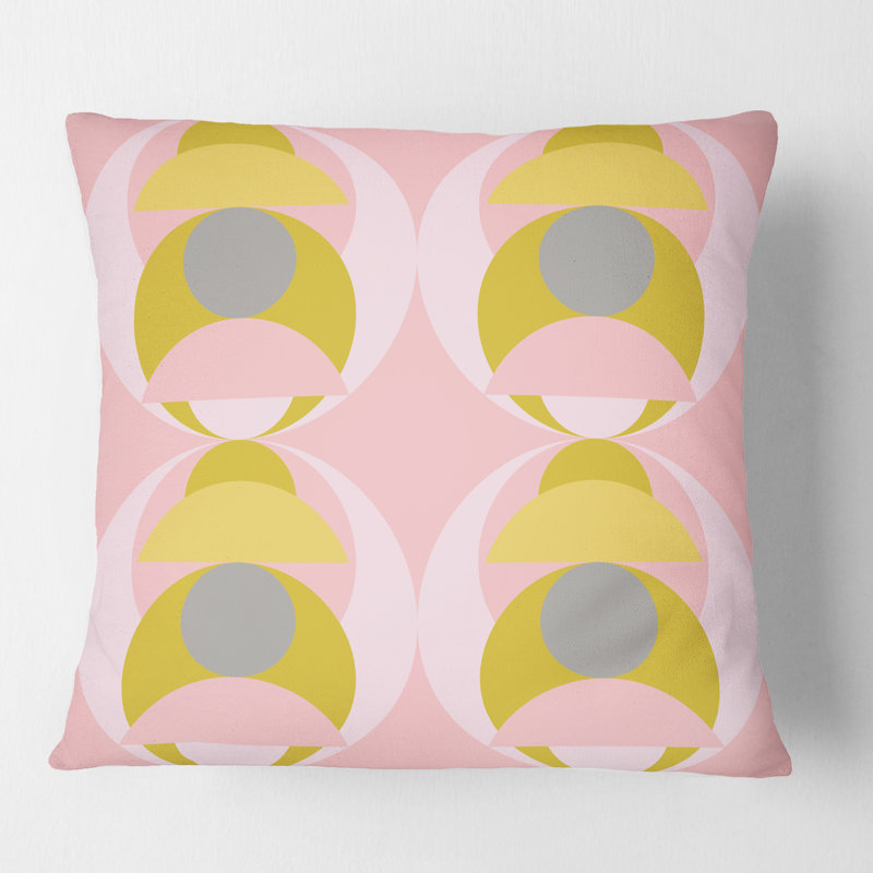 Coussin décoratif rétro Mid-Century, 18 po x 18 po