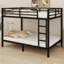 Lit superposé robuste en métal pour adultes, mobilier de chambre peu encombrant