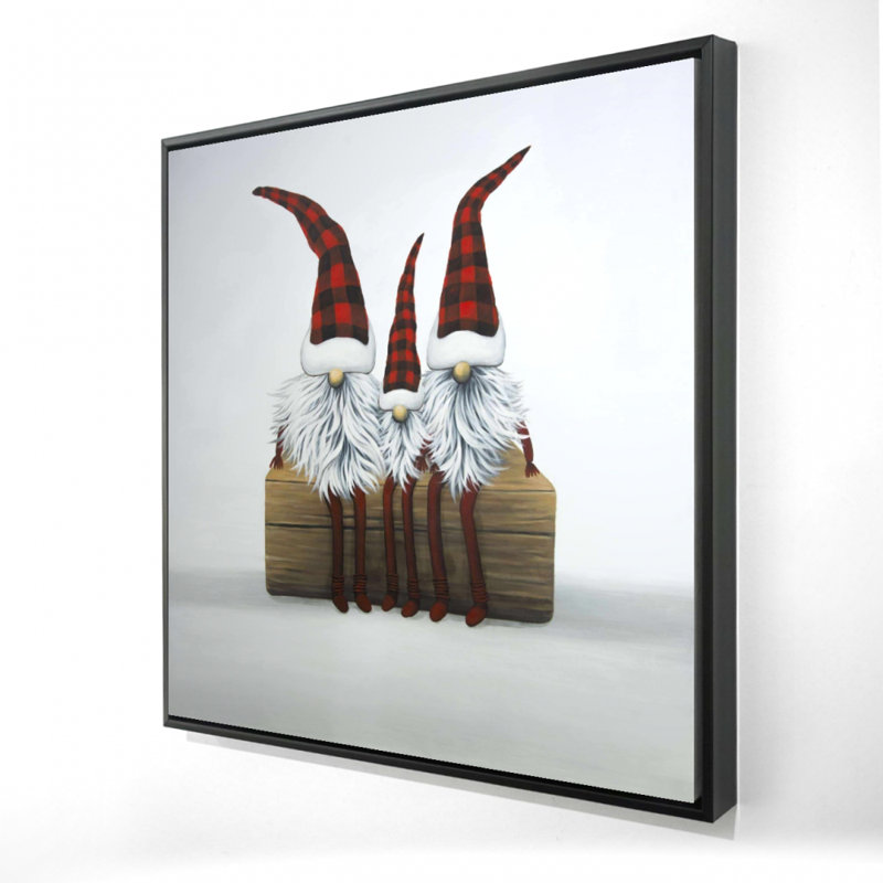 «Three Christmas Gnomes» sur toile