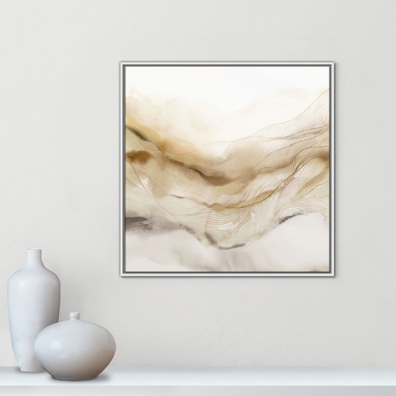 «Line Haze I» par Isabelle Z, Blanc, H 31,5 po x l 31,5 po