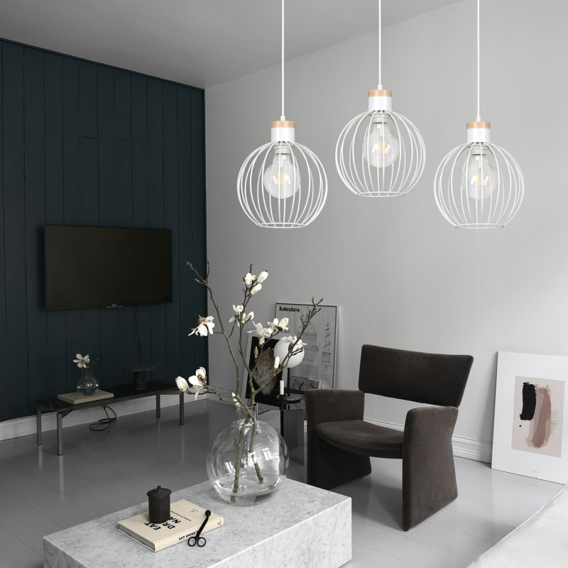 Perrytown 3 - Light Kitchen Island Pendant, White