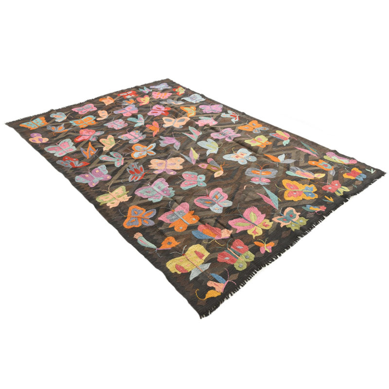Tapis brun foncé 5x8 Perry
