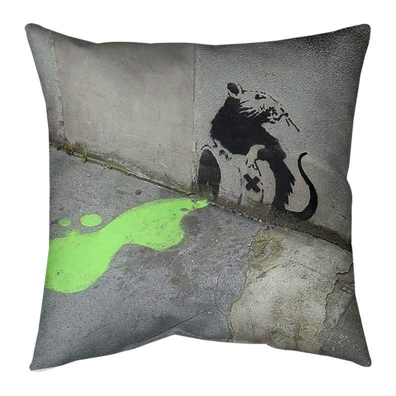 Outdoor Reversible Throw Pillow, 18" x 18", Yes