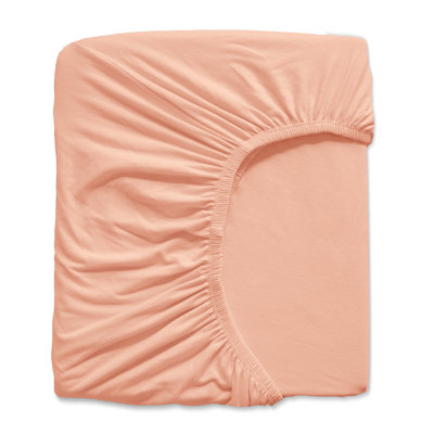 Ensemble de draps-housses en lin Southwest Fine Linens, rosé, microfibre à double brossage 110 g / m² avec poche extra-profonde de 21 pouces et coins élastiques, 2 draps-housses, simple TG