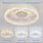 Modern Ceiling Fan Light, Remote, Dimmable LED, 6-Speed, Quiet, Flush Mount