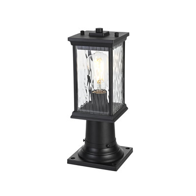 Lampadaire d'extérieur noir Durham
