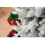 Frosted Snow Flocked Green Oregon Pine Artificial Christmas Tree with Hinged Branches-404859276
