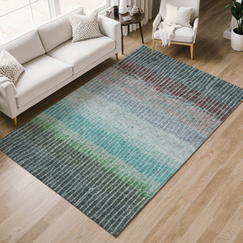 Tapis intérieur / extérieur lavable à la machine Matteson ACN2314, Rectangle 10 pi x 14 pi