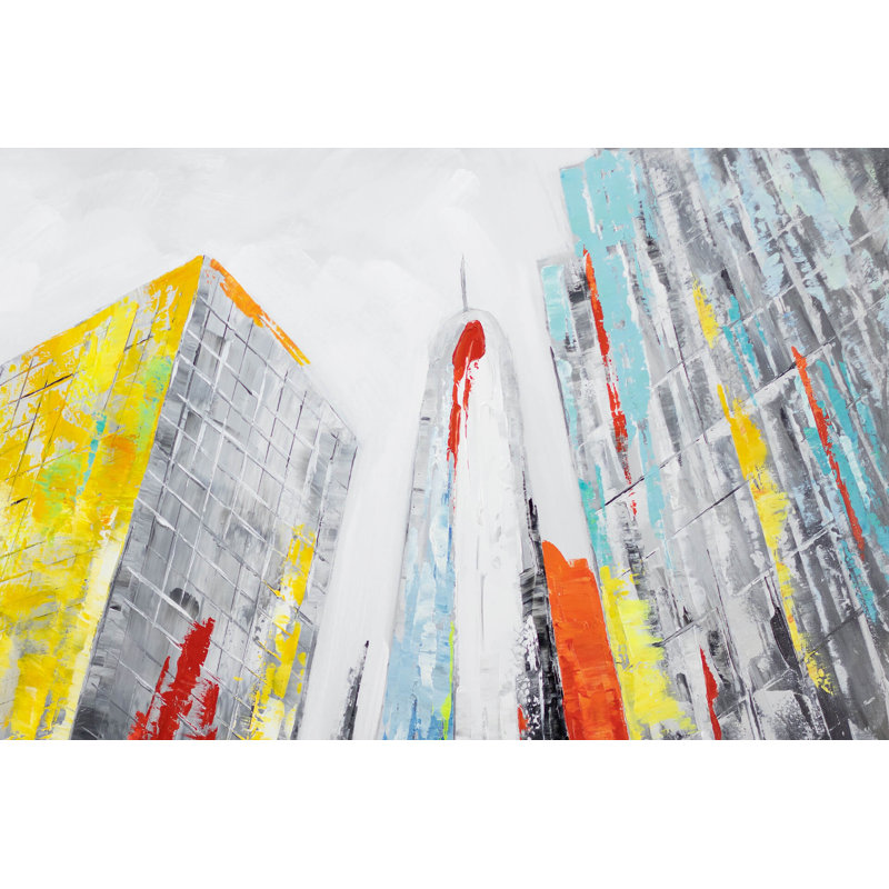 City of Giants Hand Painted Acrylic Painting