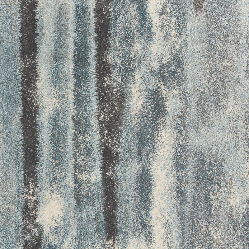 Teal and Gray Abstract Rug, Rectangle 9'10" x 13'2"