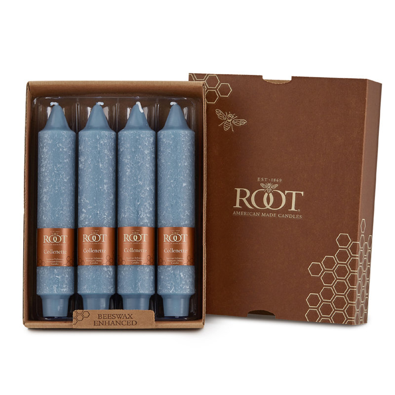 Bougie Timberline Collenette, H 7 po x l 1,25 po x P 1,25 po, Vieux rose