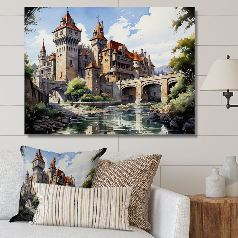 Marjoree Fortresses Majestic Guardians, H 16 po x l 32 po x P 1 po, Toile tendue