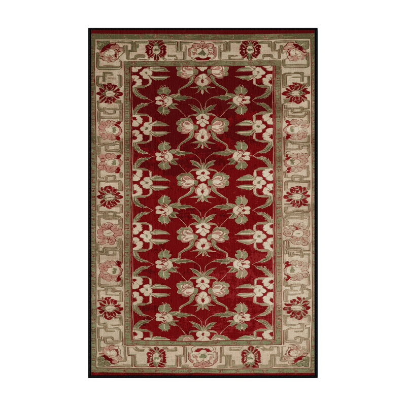 Tapis art déco brun lavable à la machine, Rectangulaire 2 pi x 3 pi