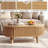 Lift Top Coffee Table with Storage, 40 Inch Modern Fluted Convertible Table with Hidden Compartments for Living Room, Natural Oak-1561644236