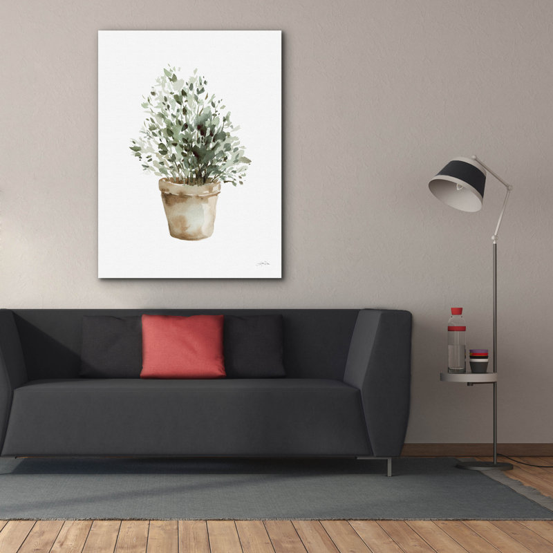 Toile épique «Pots aux herbes» par Katrina Pete, H 16 po x l 12 po x P 0,75 po