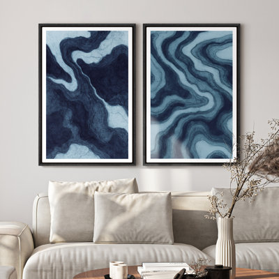 Art mural encadré sur toile, rétro muraux abstraits pour chambre à coucher