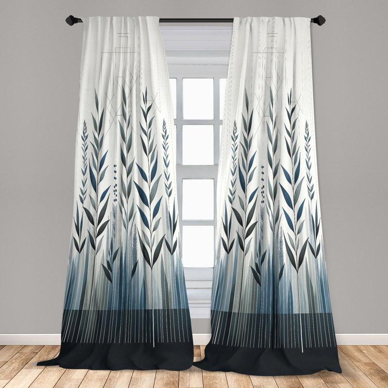 Lyonnie Semi Sheer Curtain Pair, 28" W x 63" L