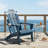 Navy Blue Wood Grain Composite Folding Adirondack Chair With Double Cup Holders, For Patio Gardens And Outdoor Relaxation.-2121196368