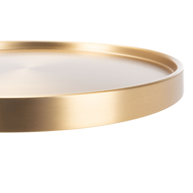 Table de bout en acier C, Antique Brass