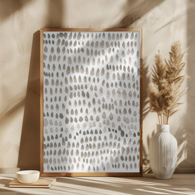 "Abstract in Dots" Framed Textured Wall Art