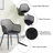 7-Piece Dining Table Set, Rectangular Dining Table Set For 6 (White And Black)