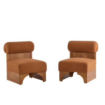 Fauteuil contemporain à base en bois massif Boucle