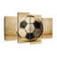 Ensemble de 4 balles de soccer sur toile Old School-13039057