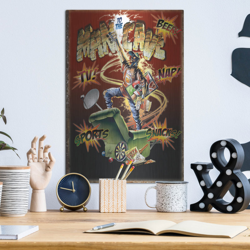 «Man Cave» par James Mazzotta, H 16 po x l 12 po