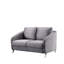 Causeuse moderne chic en velours gris Sofia-122255383