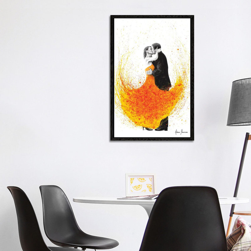 Sunny Autumn Kiss by Ashvin Harrison - Print on Canvas, 101.6 cm H x 66.04 cm W, Black Framed